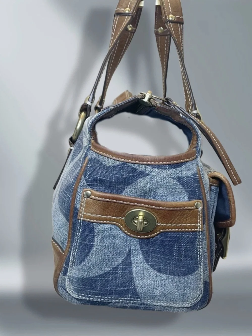 Coach Denim Mandy Legacy Handbag